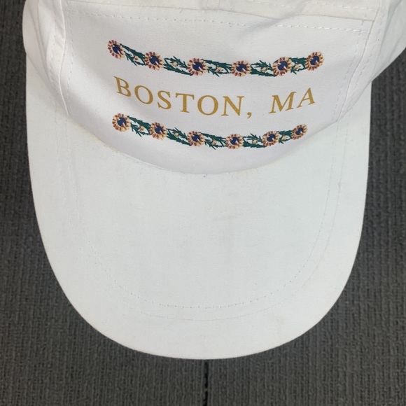 Vintage Boston MA Baseball Hat Unisex OSFA White Adjustable Long Brim No Problem - Picture 4 of 17